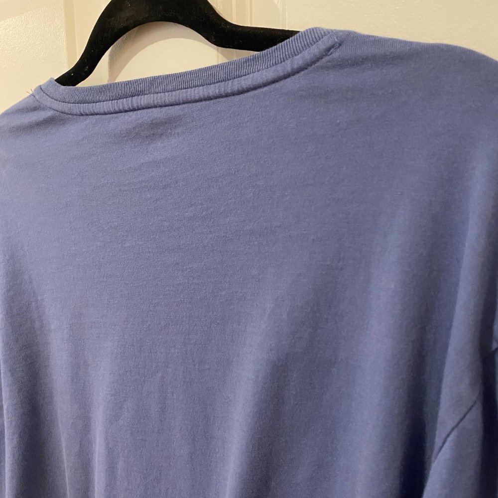 Blue Long Sleeve V‎ Neck Ralph Lauren T Shirt - Size Medium - Picture 5 of 5